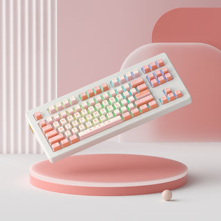 Pixel Ocean Keycaps – Pink Pixel Ocean Theme, OEM Profile, Dye-Sublimated PBT