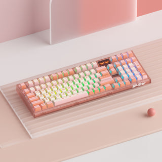 Pixel Ocean Keycaps – Pink Pixel Ocean Theme, OEM Profile, Dye-Sublimated PBT