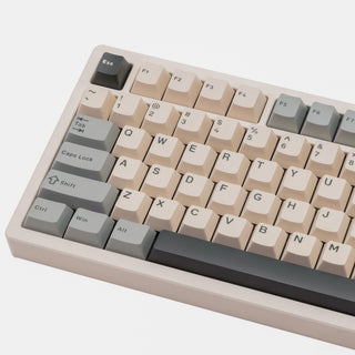 Side profile and ergonomic typing angle of the PMOKEY Wave 75 mechanical keyboard