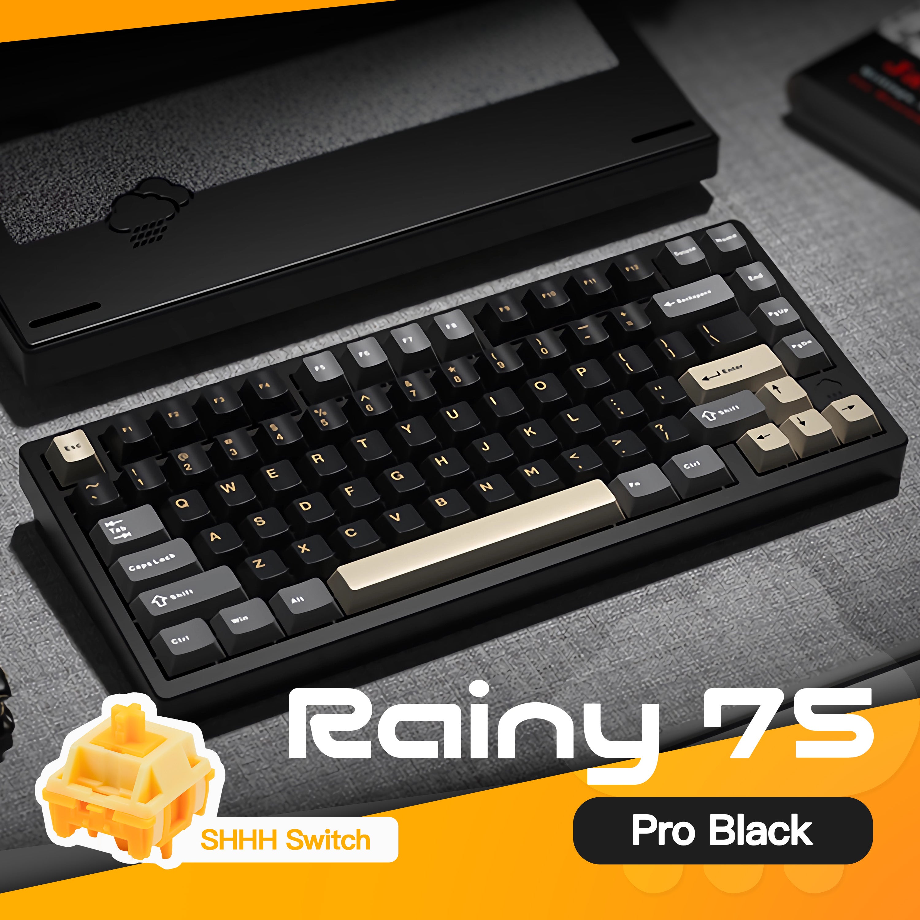 Rainy 75 Pro Black - Silent Mechanical Keyboard – WOBKEY