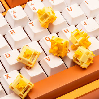 SHHH silent linear switches installed in a custom mechanical keyboard
