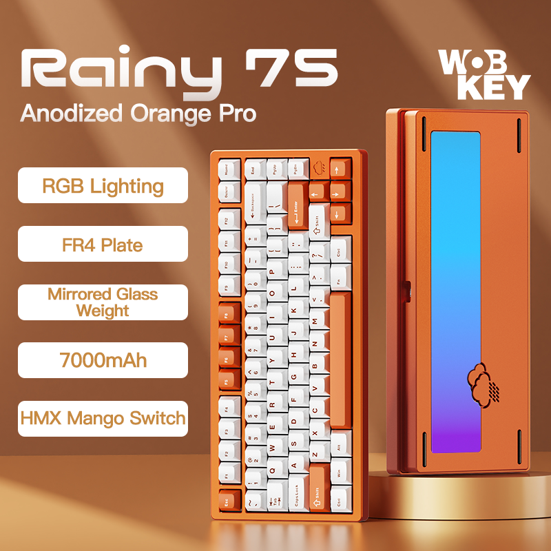 【新品未開封】Rainy75 Pro 丑年 2026限定色 オレンジ キーボード WOBKEY Rainy 75【メカニカルキーボード】