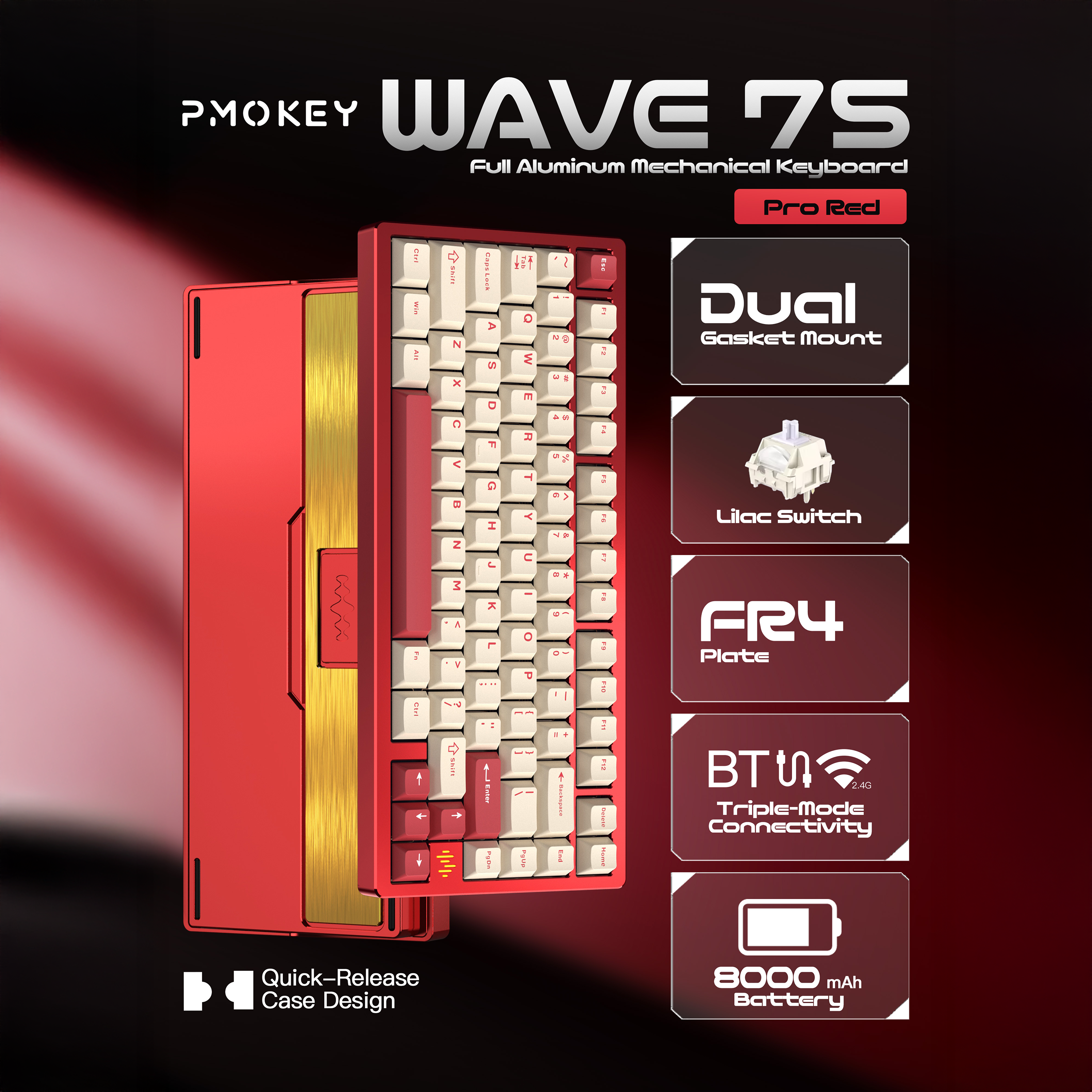 PMOKEY Wave 75 Quick Release Mechanical Keyboard – WOBKEY
