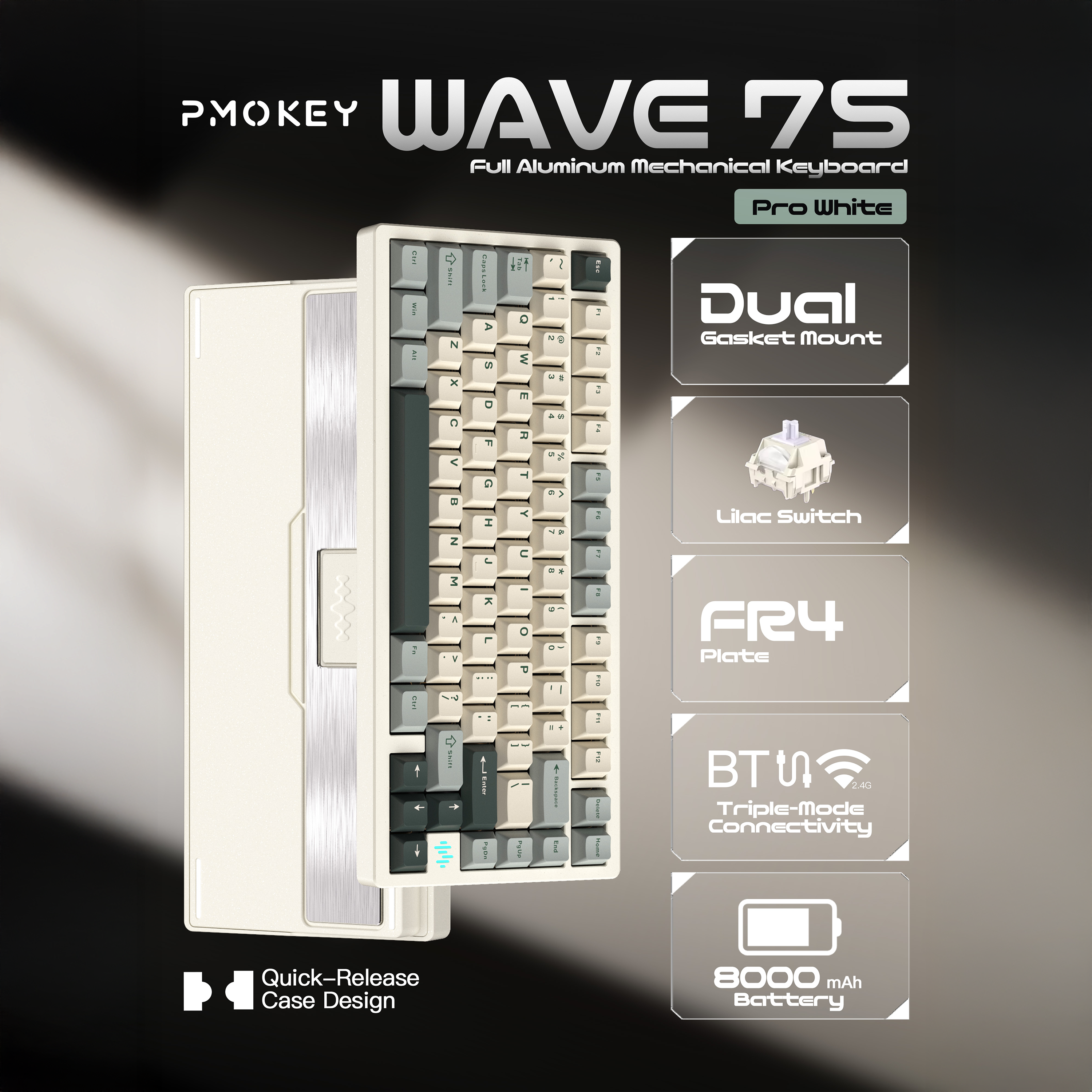 PMO Wave 75 | CNC Aluminum 75 Keyboard – WOBKEY