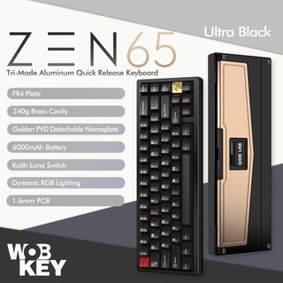 WOBKEY Zen 65 Quick Release Tri-Mode Mechanical Keyboard（1.6mm PCB Version）