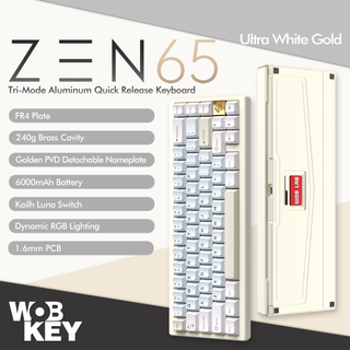 WOBKEY Zen 65 Quick Release Tri-Mode Mechanical Keyboard（1.6mm PCB Version）